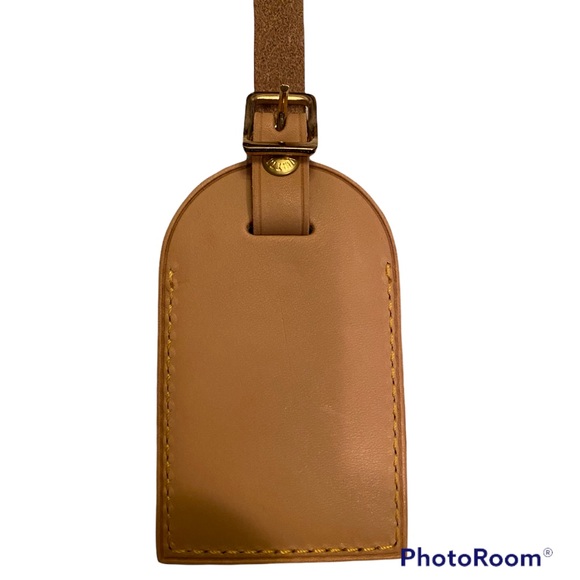 AUTH LOUIS VUITTON REPLACEMENT VACHETTA ID TAG ADDRESS BAG LUGGAGE TAG ACCESSORY - Picture 2 of 13